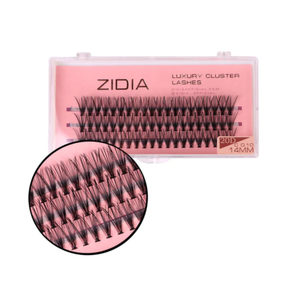 Вії пучкові (3 стрічки, розмір 14 мм) Cluster lashes 20d c 0,10 (14mm)