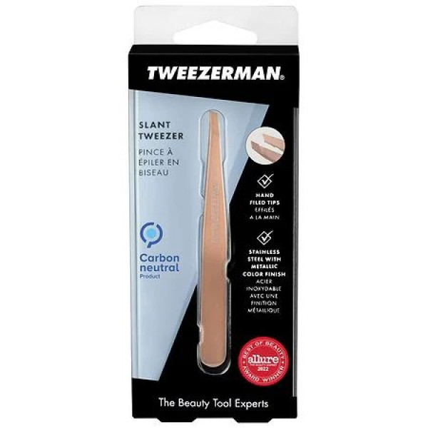 Пінцет для брів Brow slant tweezer Rose gold