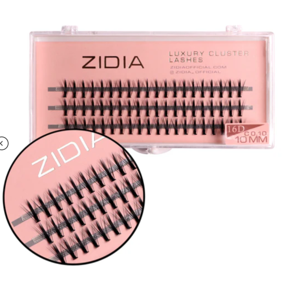 Вії пучкові (3 стрічки, розмір 10 мм) Cluster lashes kim 16d c 0,10 (10mm)
