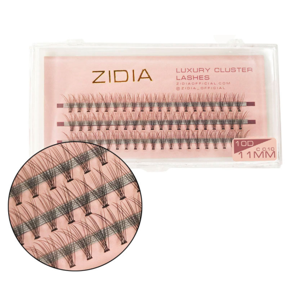 Вії пучкові (3 стрічки, розмір 11 мм) Cluster lashes 10d c 0,10 (11mm)