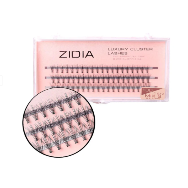 Вії пучкові (3 стрічки, розмір 8,9,10 мм) Cluster lashes 10d c 0,10 mix (8,9,10mm)