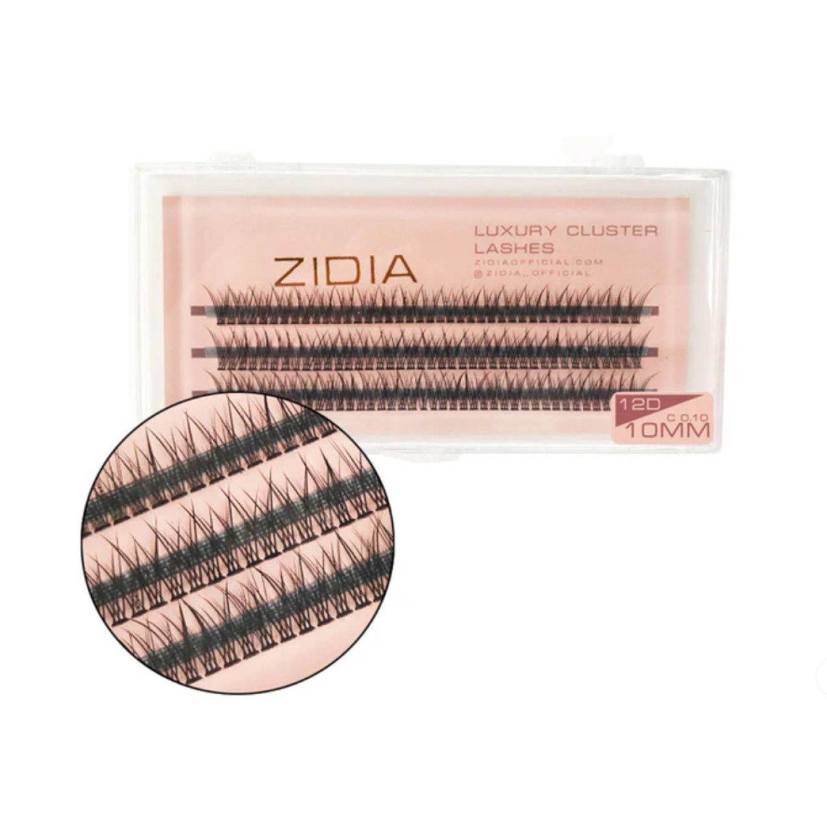 Вії пучкові (3 стрічки, розмір 10 мм) Cluster lashes fishtail 12d c 0,10 (10mm)
