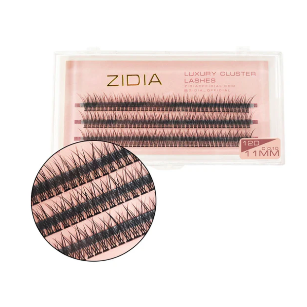 Вії пучкові (3 стрічки, розмір 11 мм) Cluster lashes fishtail 12d c 0,10 (11mm)