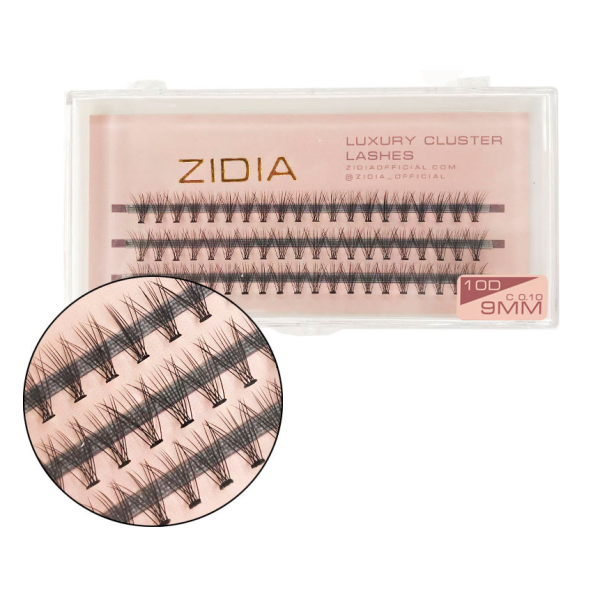 Вії пучкові (3 стрічки, розмір 9 мм) Cluster lashes 10d c 0,10 (9mm)