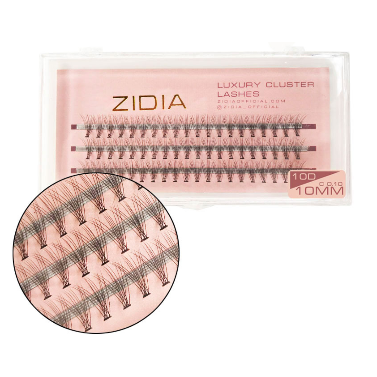 Вії пучкові (3 стрічки, розмір 10 мм) Cluster lashes 10d c 0,10 (10mm)
