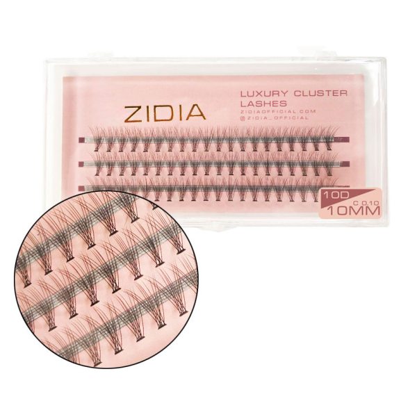 Вії пучкові (3 стрічки, розмір 10 мм) Cluster lashes 10d c 0,10 (10mm)