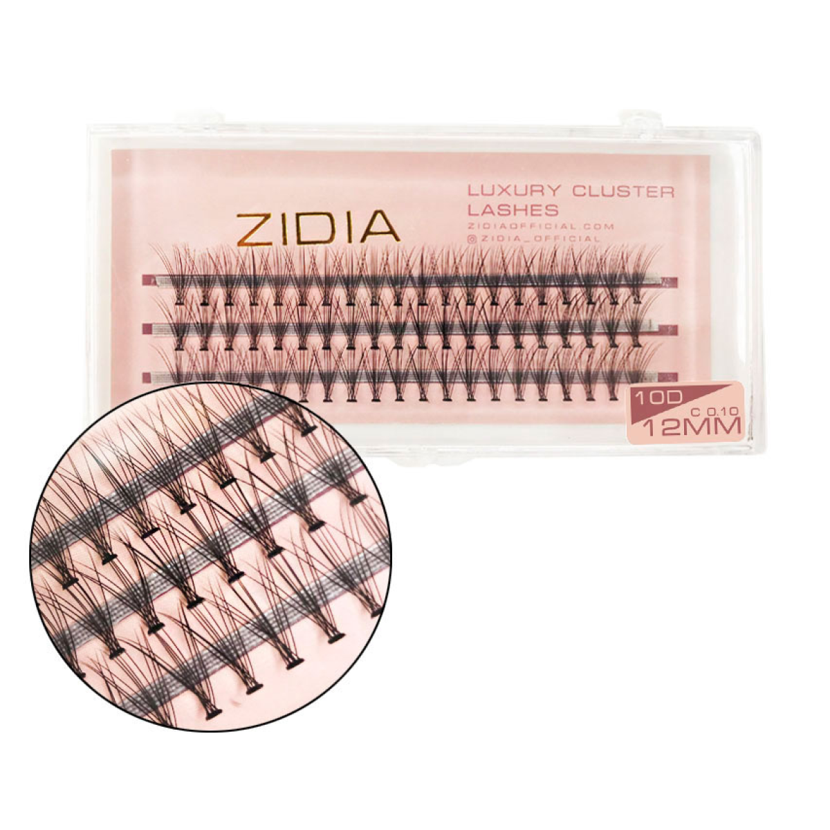 Вії пучкові (3 стрічки, розмір 12 мм) Cluster lashes 10d c 0,10 (12mm)