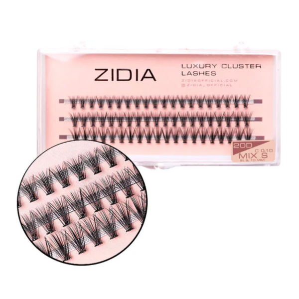 Вії пучкові (3 стрічки, розмір 8,9,10 мм) Cluster lashes 20d c 0,10 mix (8,9,10mm)