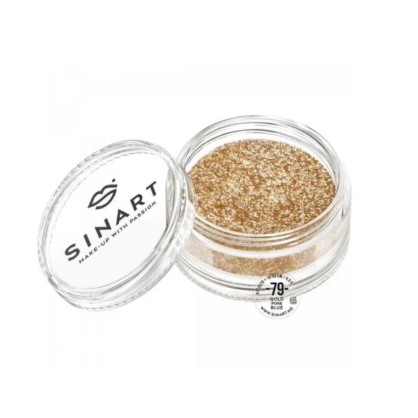 Розсипчасті тіні-пігмент для повік Eyeshadow Gold pink blue 079