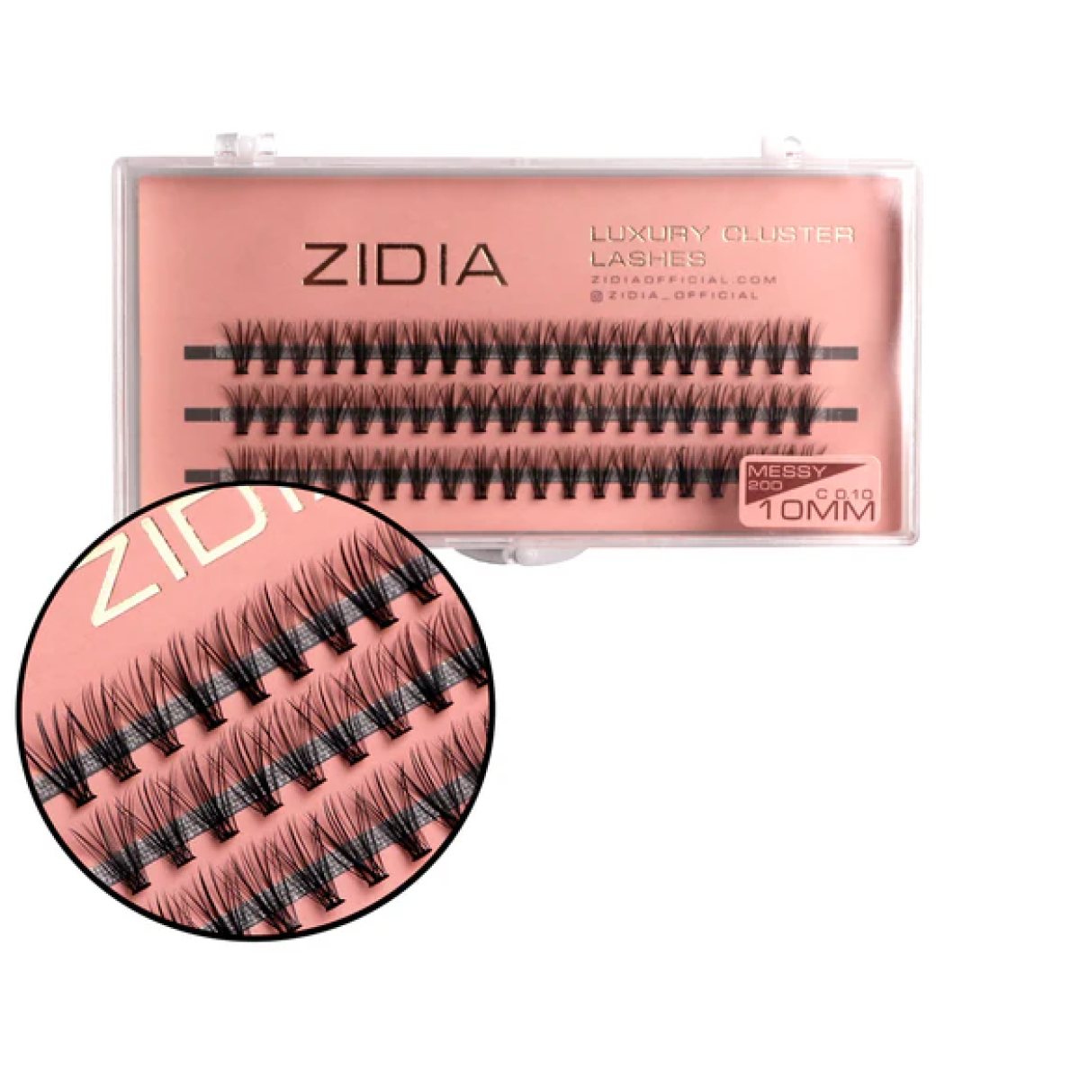 Вії пучкові (3 стрічки, розмір 10 мм) Cluster lashes messy 20d c 0,10 (10mm)
