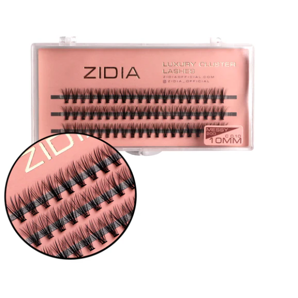 Вії пучкові (3 стрічки, розмір 10 мм) Cluster lashes messy 20d c 0,10 (10mm)