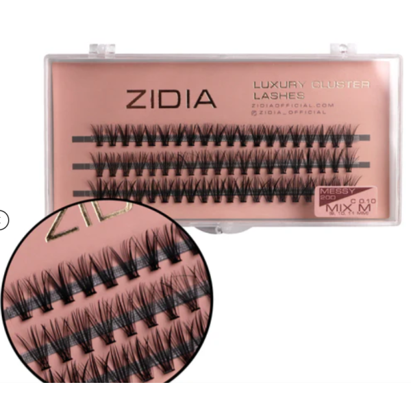 Вії пучкові (3 стрічки, розмір 9,10,11 мм) Cluster lashes messy 20d c 0,10 mix (9,10,11mm)
