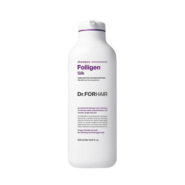 Шампунь для сухого та пошкодженого волосся Folligen silk shampoo large size