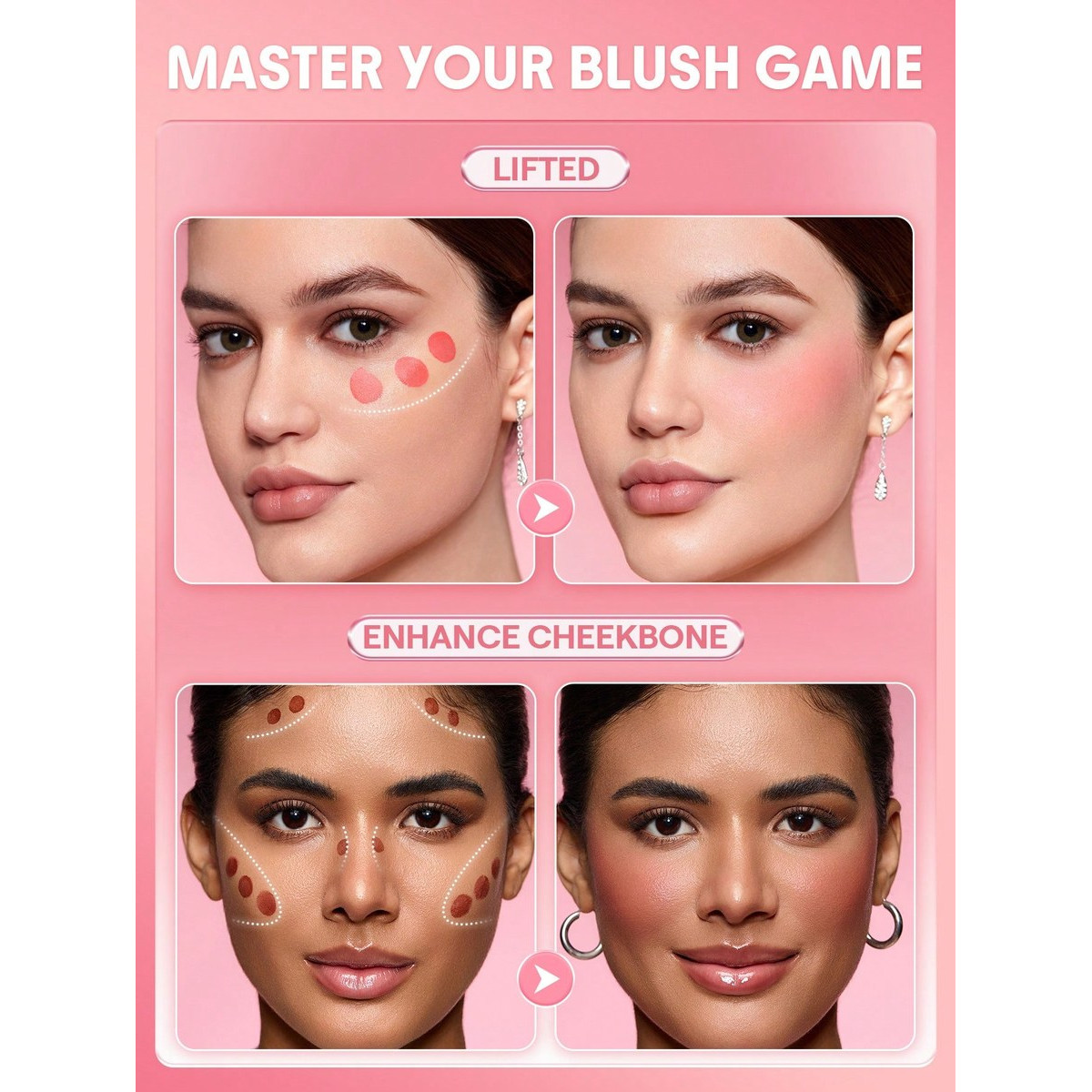 Рідкі матові рум'яна для обличчя Color bloom liquid matte blush Rose ritual