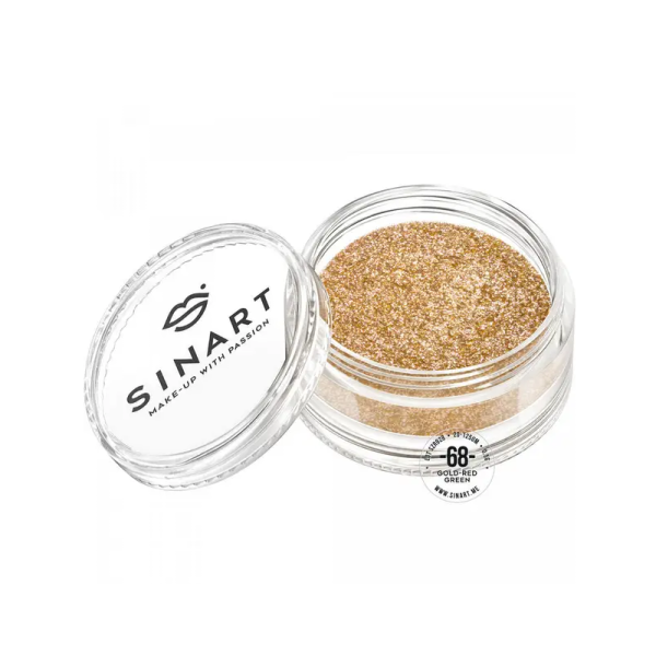 Розсипчасті тіні-пігмент для повік Eyeshadow Gold red green 068