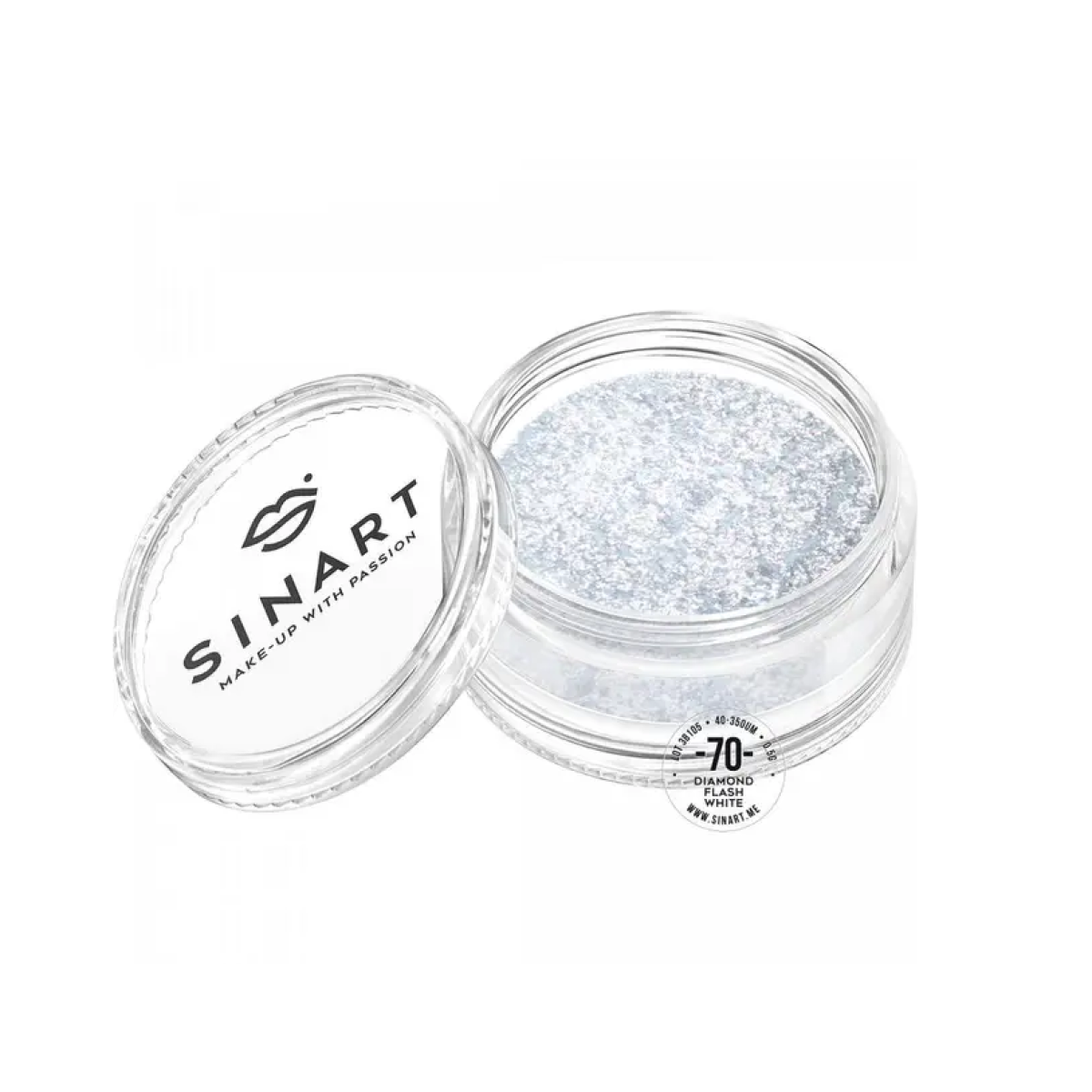 Розсипчасті тіні-пігмент для повік Eyeshadow Diamond flash white 070