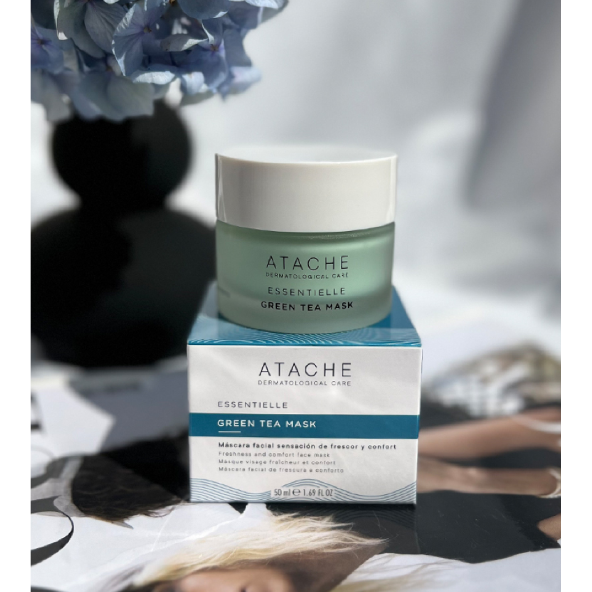 Відновлювальна маска із зеленим чаєм у міні форматі Essentielle reafirming mask Green tea travel size
