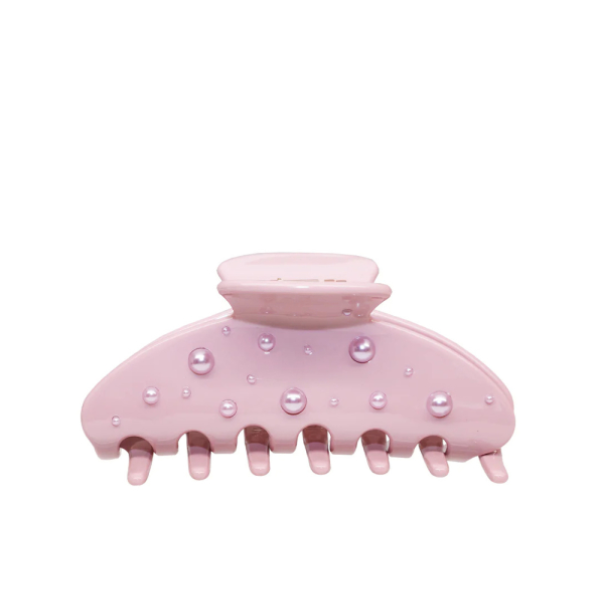 Велика заколка-краб для волосся Big effing clip in Pink pearl