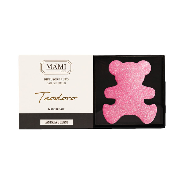 Аромат в авто Car set holder + refill teodoro Pink glitter vaniglia e legni