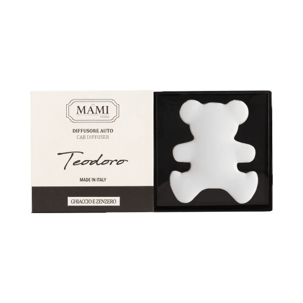 Аромат в авто Car set holder + refill teodoro White matt ghiaccio e zenzero
