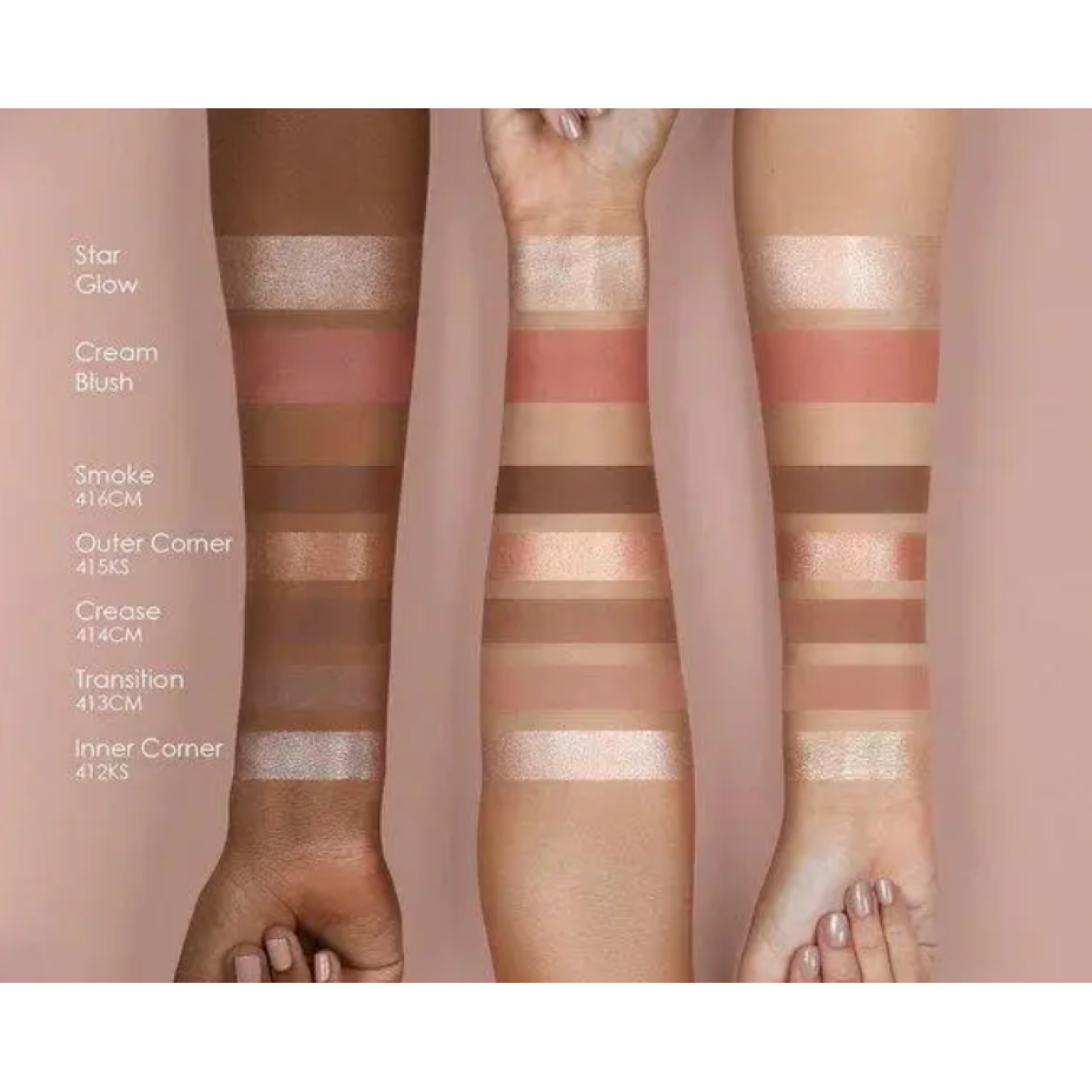 Палітра для очей та обличчя Glam face palette Light