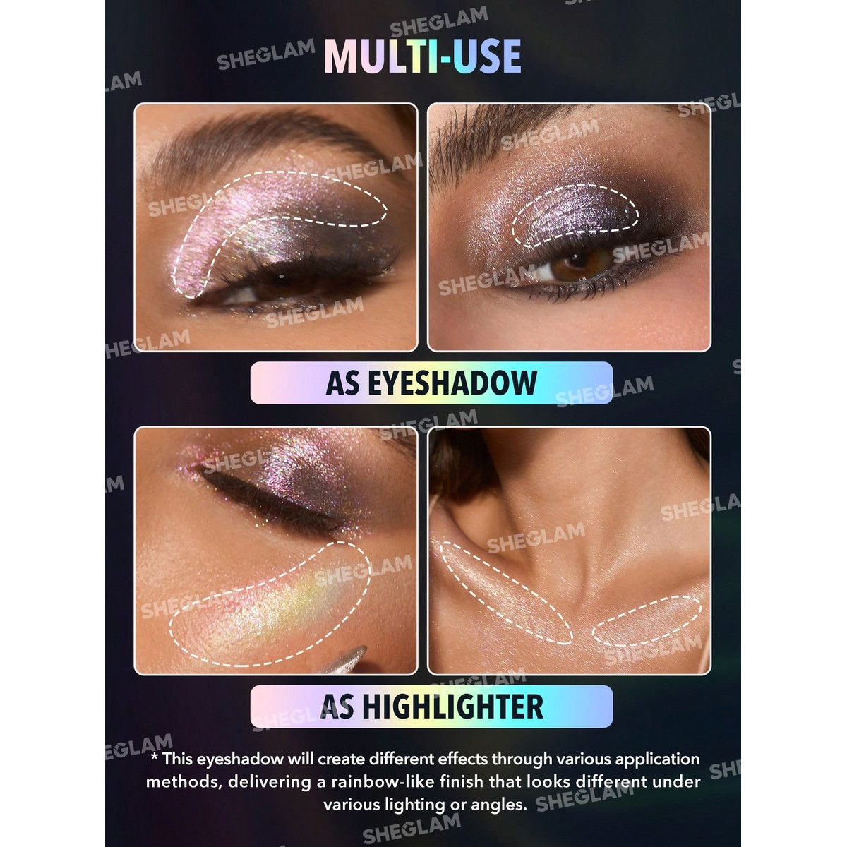 Тіні для очей Glitter eyeshadow topper Over the rainbow