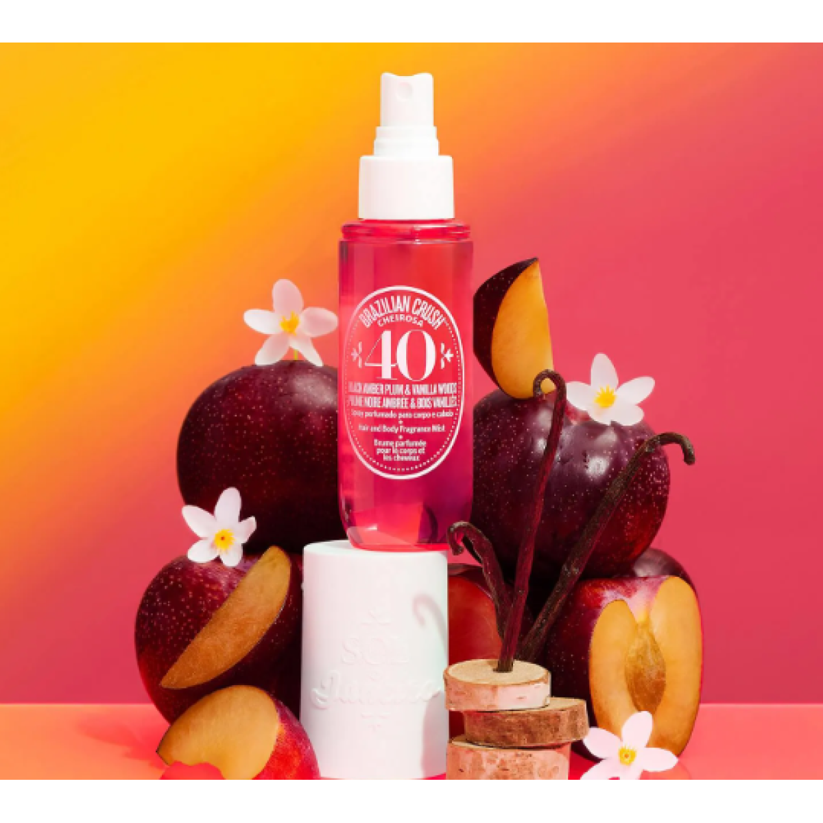 Парфумований міст для тіла та волосся Perfume body mist Black amber plum and vanilla woods 40