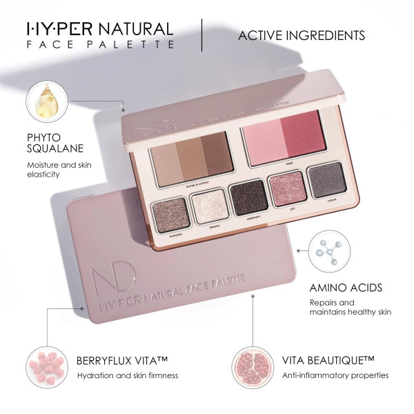 Палітра для очей та обличчя Hy-per natural face palette