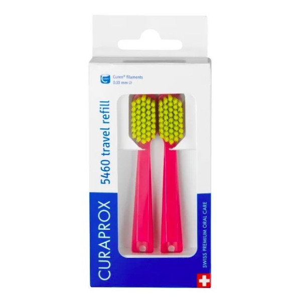 Запасні щітки для дорожнього набору Refill brush head for travel set Red