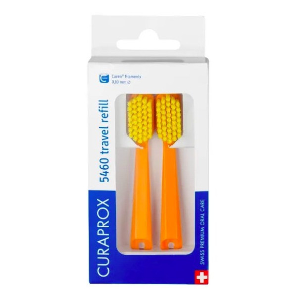 Запасні щітки для дорожнього набору Refill brush head for travel set Orange