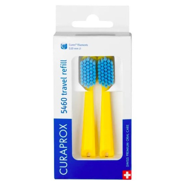 Запасні щітки для дорожнього набору Refill brush head for travel set Yellow