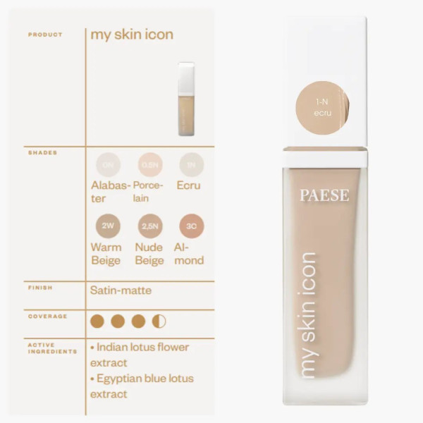 Тональний крем Face foundation my skin icon 1n Ecru