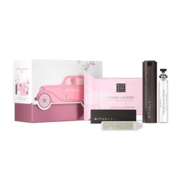 Подарунковий набір для авто Car gift set Sakura cherry blossom & rice milk life is a journey 3 bestsellers