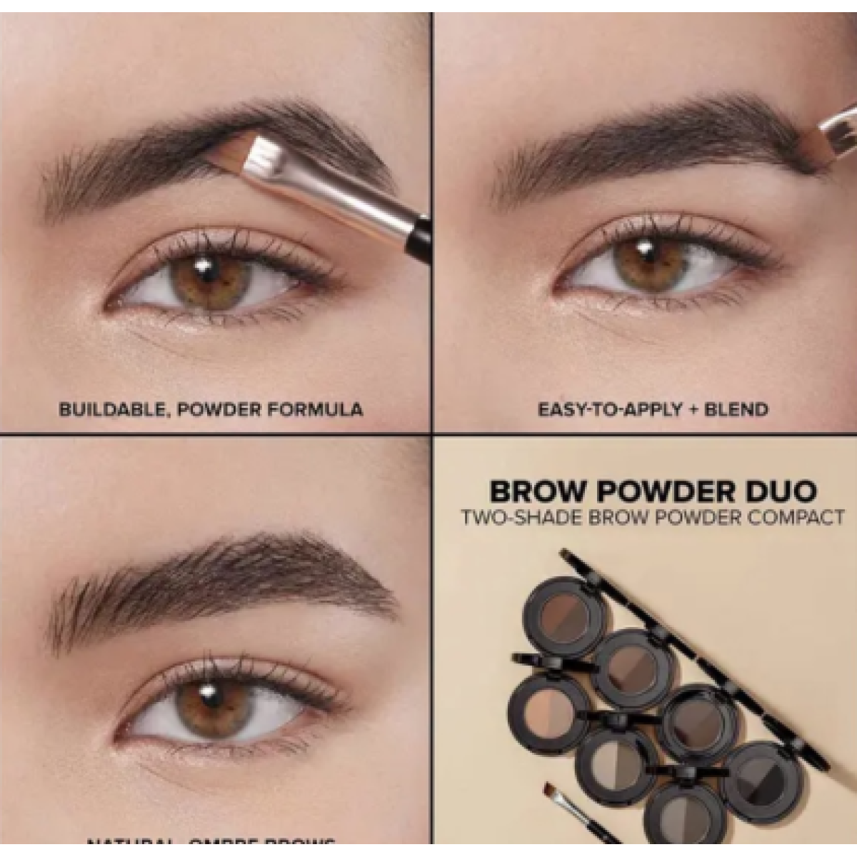 Пудра тіні для брів Brow powder duo Medium brown