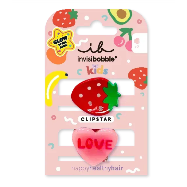 Заколка для волосся Clipstar glow kids Frutti strawberry