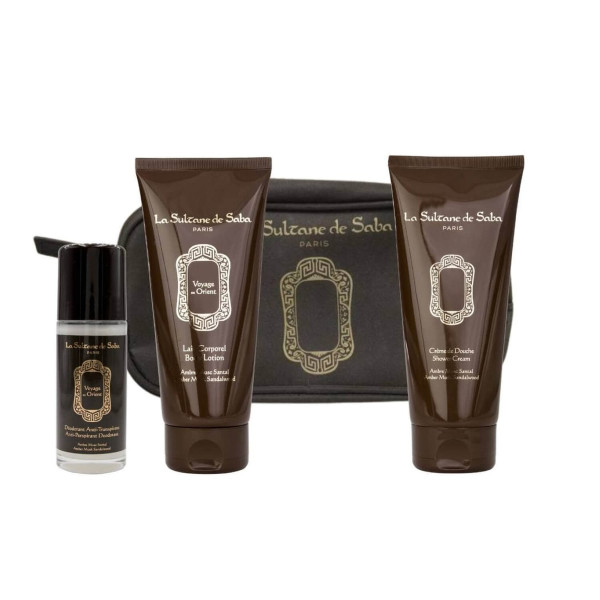 Набір подарунковий (дезодорант+крем гель для душу+лосьйон) Gift set Ams, ambre musc santal