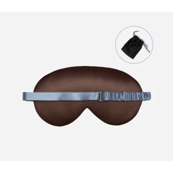 Шовкова маска для сну Silk sleep mask Brown