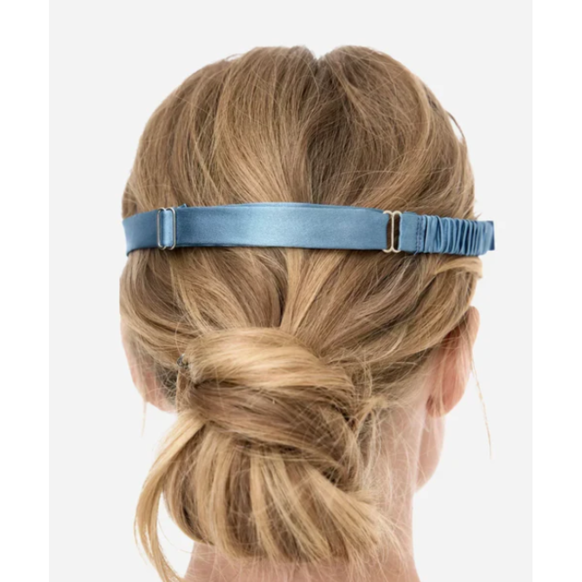 Шовкова маска для сну Silk sleep mask Blue