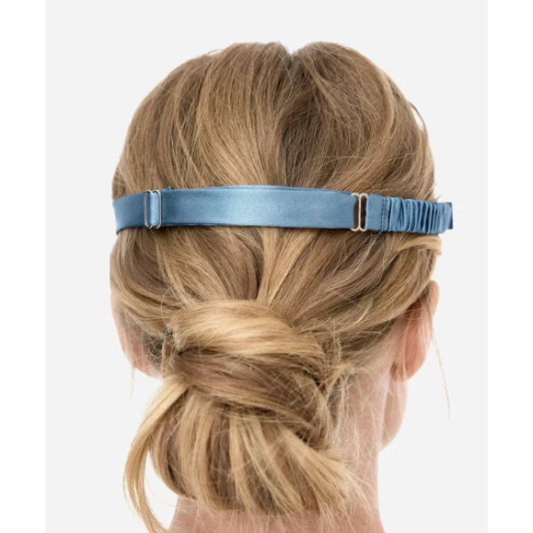 Шовкова маска для сну Silk sleep mask Blue