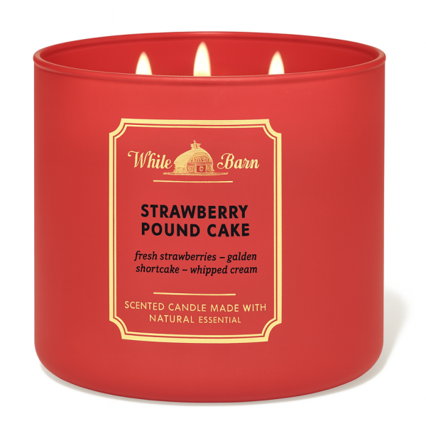 Ароматична свічка 3-Wick candle candle Strawberry pound cake