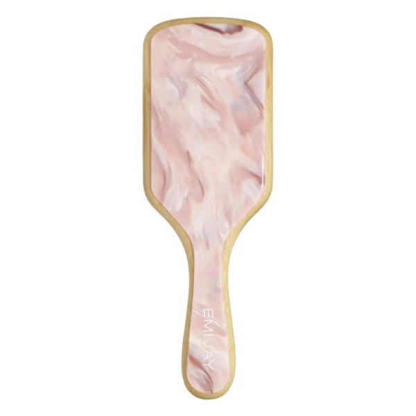 Бамбукова щітка для волосся Bamboo paddle brush in pink chantilly
