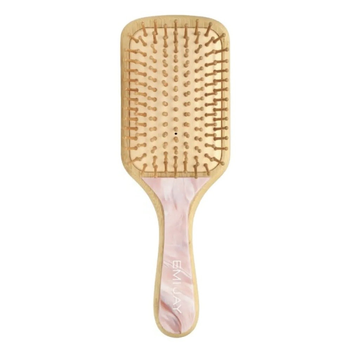 Бамбукова щітка для волосся Bamboo paddle brush in pink chantilly
