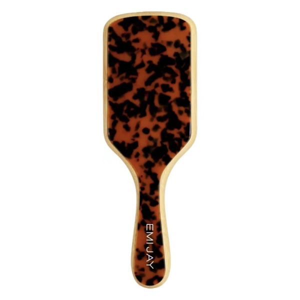 Бамбукова щітка для волосся Bamboo paddle brush in tortoise
