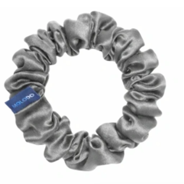 Шовкова резинка середнього розміру Silk scrunchie midi Grey
