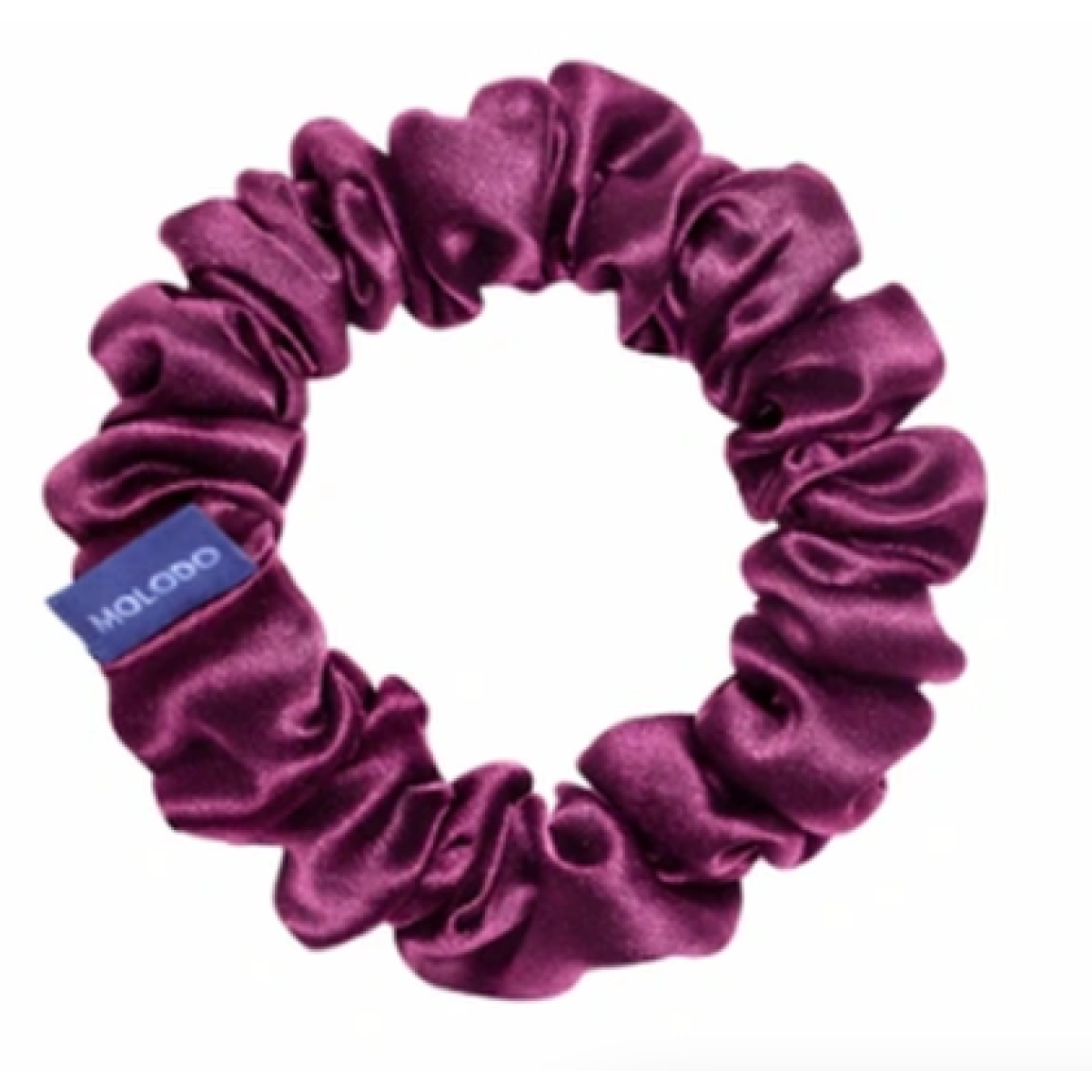 Шовкова резинка середнього розміру Silk scrunchie midi Plum