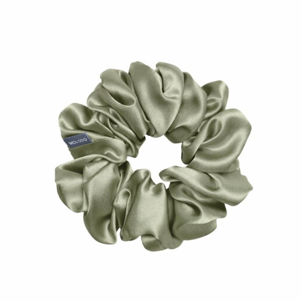 Шовкова резинка великого розміру Silk scrunchie large Forest moss