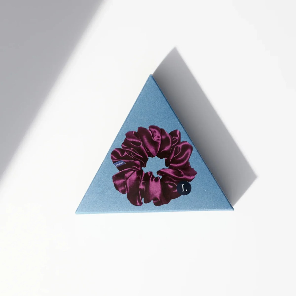 Шовкова резинка великого розміру Silk scrunchie large Plum