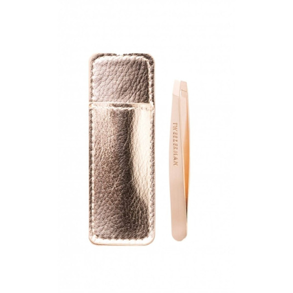 Пінцет для брів у міні форматі Brow slant tweezer mini Rose gold
