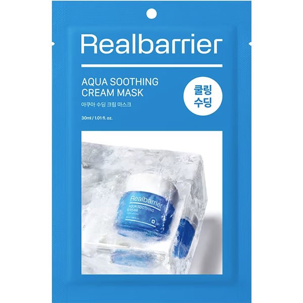 Тканинна заспокійлива маска з охоложуючим ефектом Aqua soothing cream mask