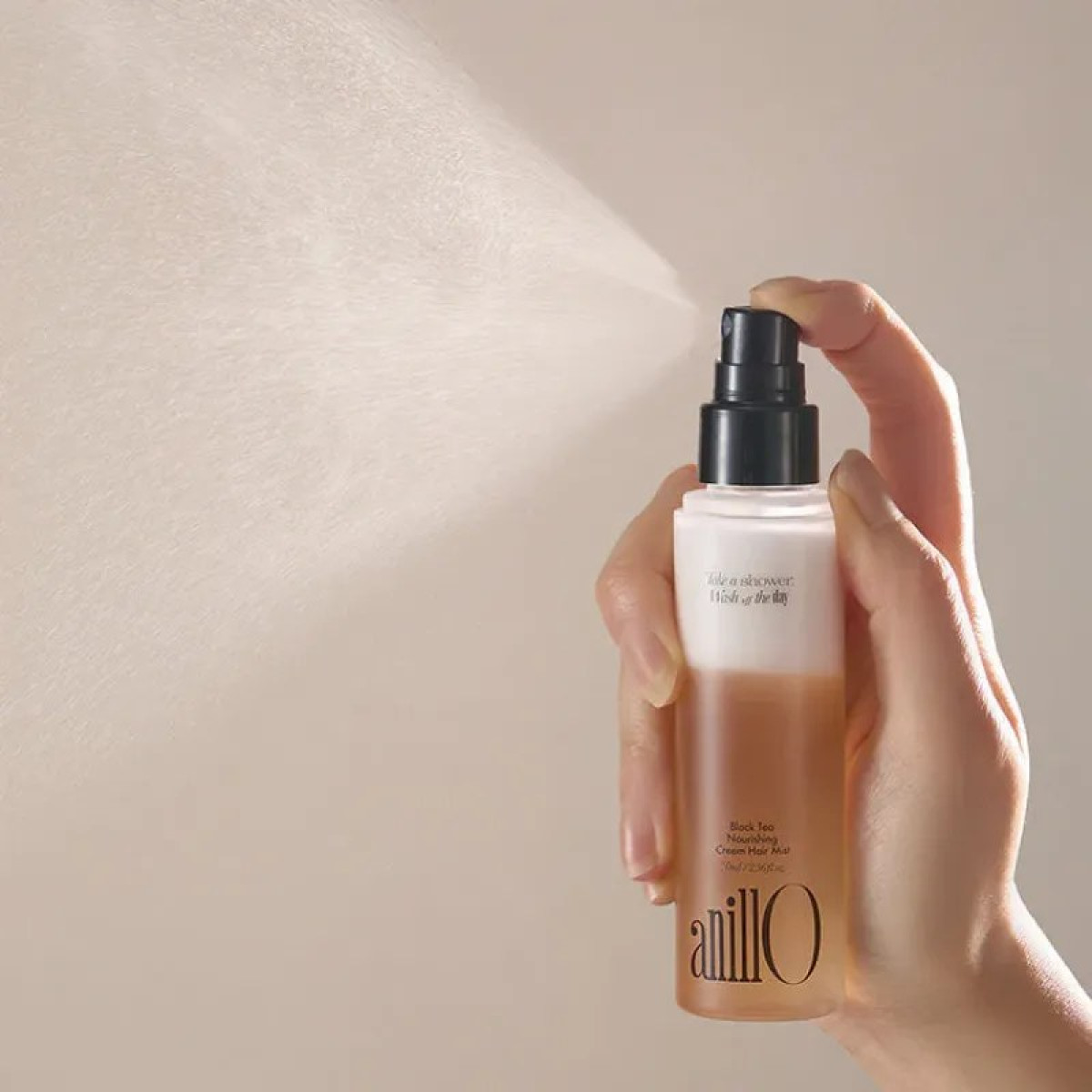 Живильний крем-спрей для волосся Black tea nourishing cream hair mist